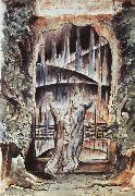 Blake, William Dante and Virgil at the Gates of Hell oil painting